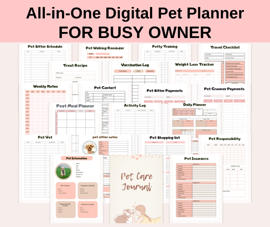 All-in-One Digital Pet Planner for Busy Pet Lovers